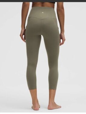 Lululemon Align High-Rise Crop with Pockets 23"
army green size 14 EUC